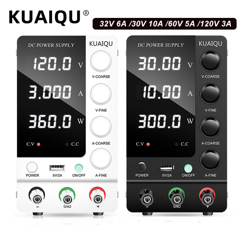 High Precision Adjustable Lab Power Supply 120V 3A - KUAIQU Fuente de Alimentación CC de