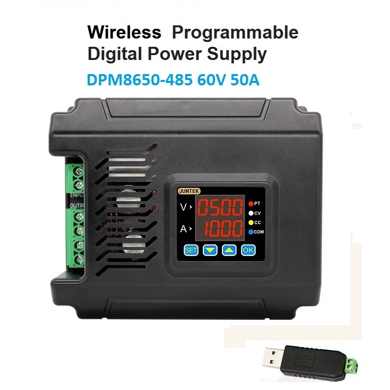 Programmable Dc Power Supply 60V 10A - JUNTEK DPM8650 60V 50A 485 voltímetro