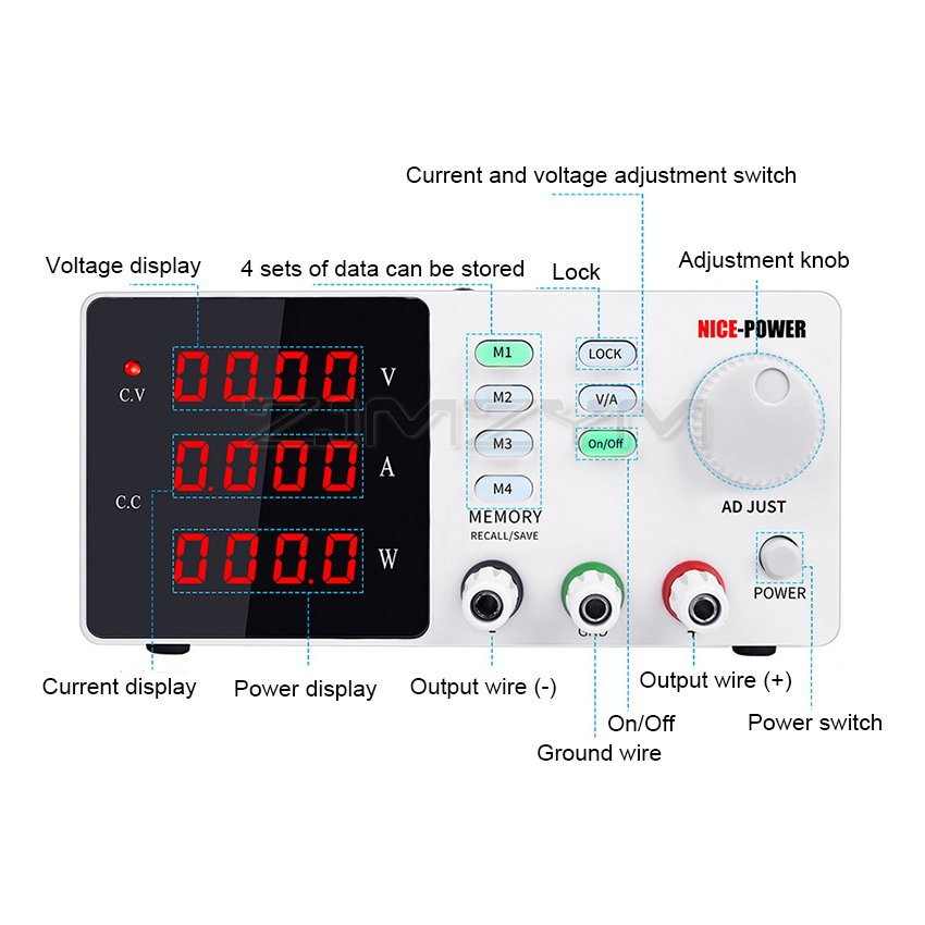 Fuente de alimentación regulad - High Precision Adjustable Lab Power Supply 120V 3A reseña y precio