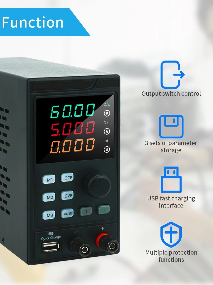 MYAMI-fuente de alimentación C - Programmable Dc Power Supply 60V 10A reseña y precio