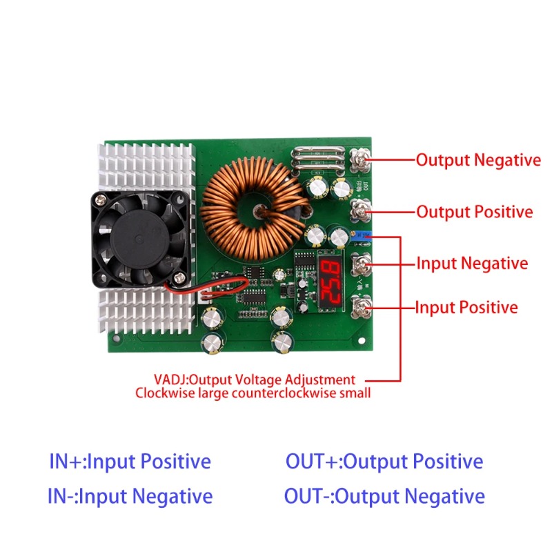 Convertidor DC-DC Buck de 1000 - Step Down Dc Power Supply Module 1000W reseña y precio