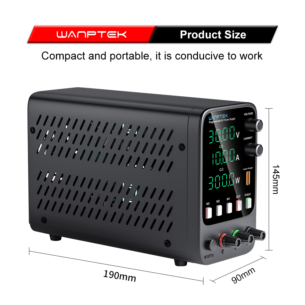 Wanptek-fuente de alimentación - Programmable Dc Power Supply 60V 10A reseña y precio