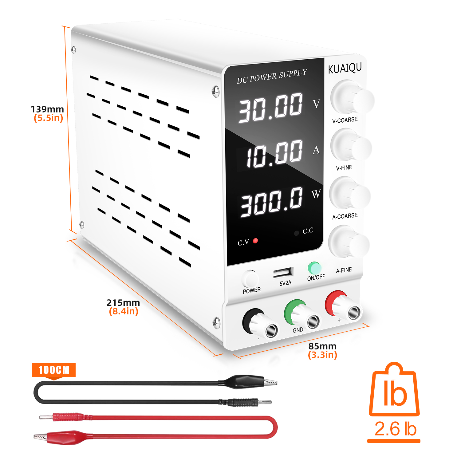 KUAIQU Fuente de Alimentación  - High Precision Adjustable Lab Power Supply 120V 3A reseña y precio